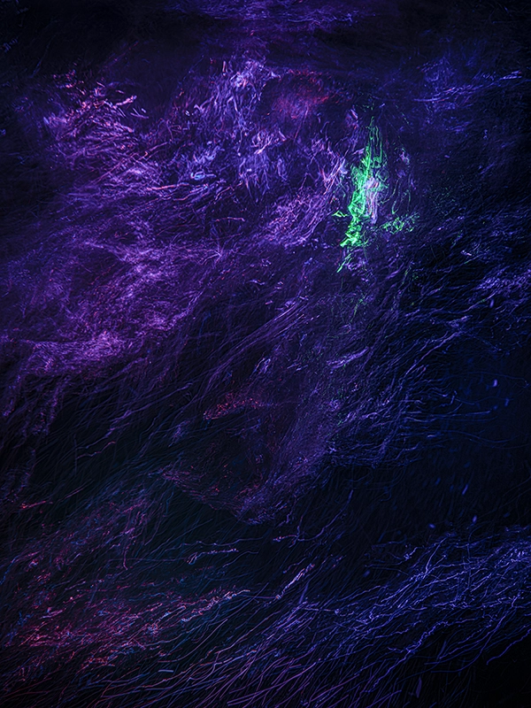 The True Magic #6 (2024) by Alexej Sachov. Fine art photography, long-exposure night dive in the open sea, light and laser lines. photo basel/berlin 2026, POSITIONS Berlin Art Fair.